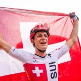 La joie de Finn Treudler, nouveau champion du monde M23 KEYSTONE/MAXIME SCHMID